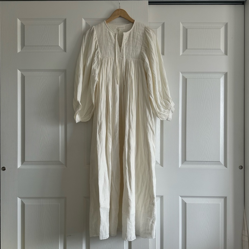 NWT Skall Studio Nadja Cotton Gauze Dress in Off-White - Picture 3 of 9
